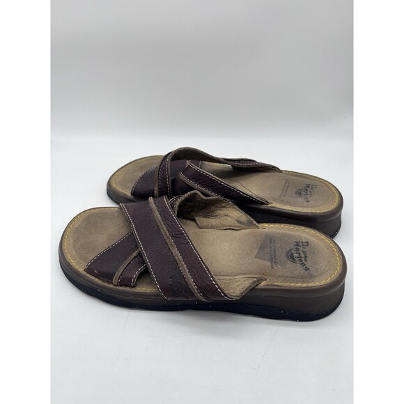 Vintage Doc Martens Brown Leather Criss Cross Slip On Sandal Size 7 #8A53 Dr. main image 4